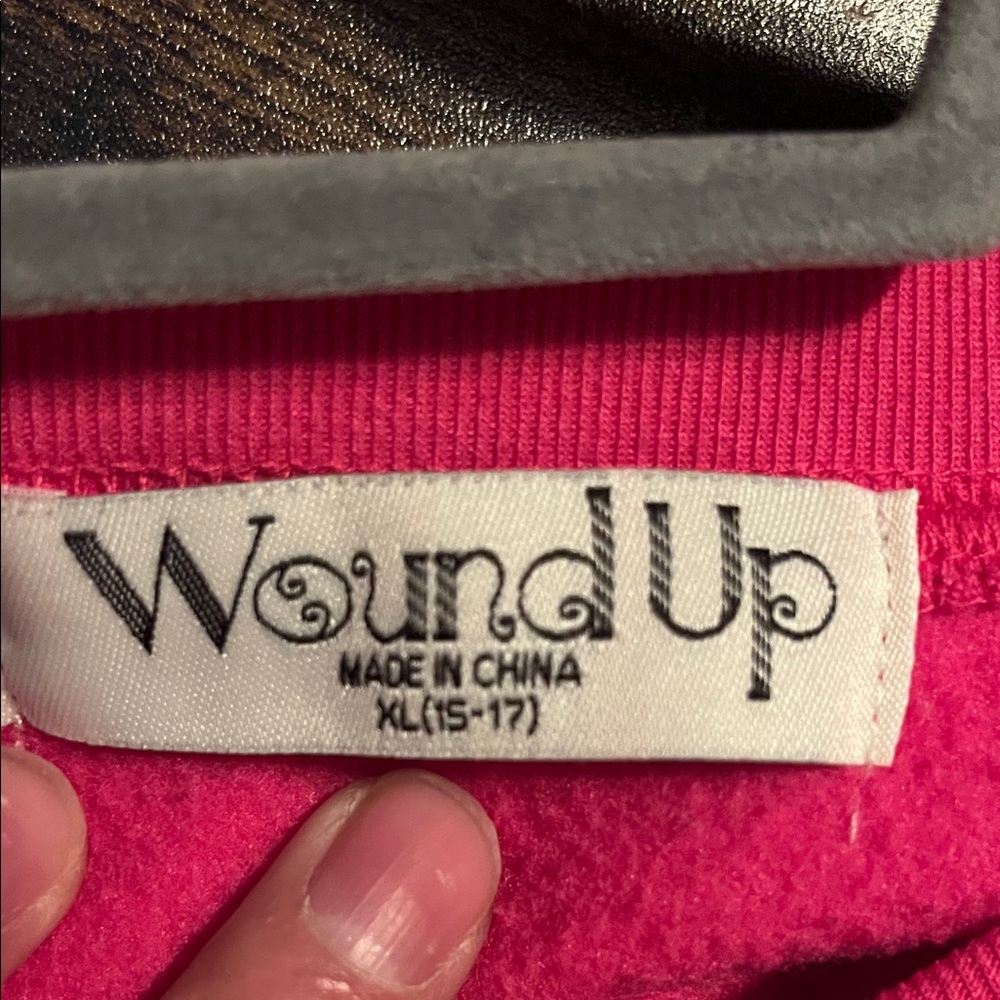 Wound Up Pink Ghost Crew Neck Sweater - Picture 2 of 4